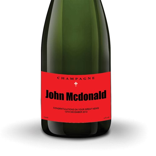 Personalised Champagne - Red Label - Award-Winning